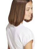 Γυναικεία Κοντομάνικη Μπλούζα Λευκή - adidas Sportswear Essentials Linear Cotton Εικόνα 2