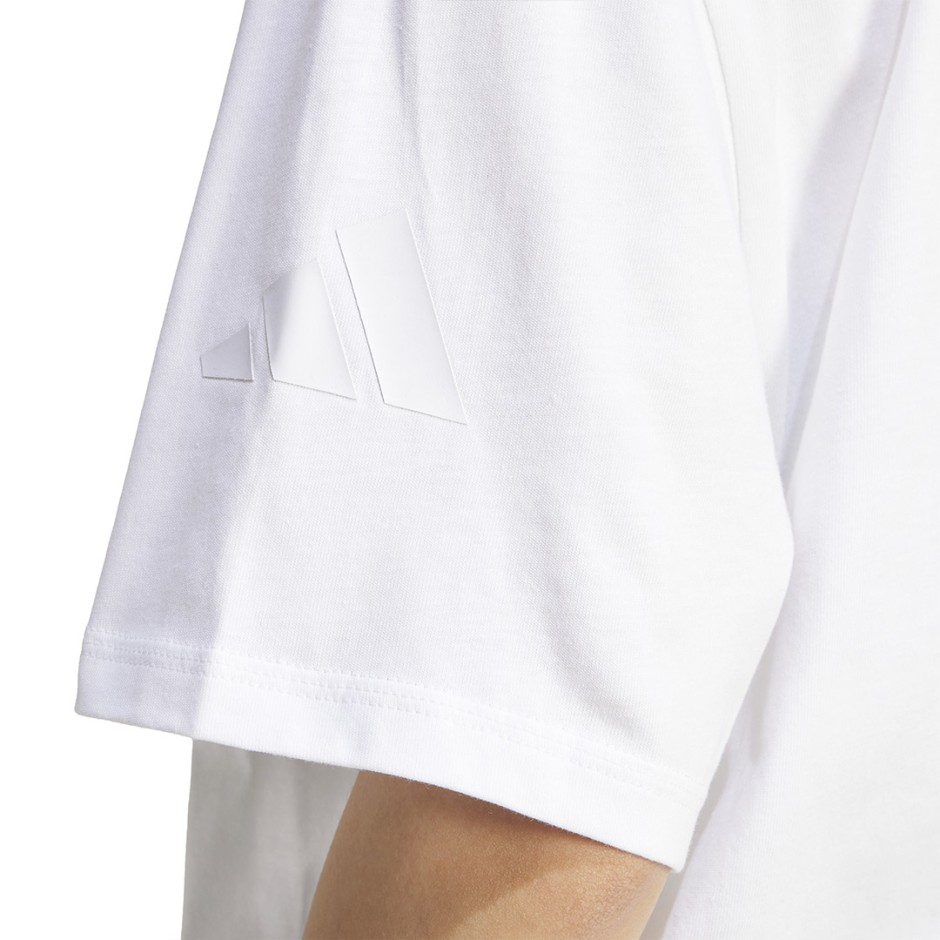 Γυναικεία Κοντομάνικη Μπλούζα Λευκή - adidas Sportswear Essentials Contemporary Logo Boyfriend
