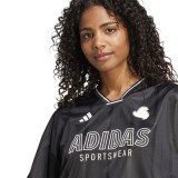 Γυναικεία Κοντομάνικη Μπλούζα Μαύρη - adidas Sportswear Tiro Cut 3-Stripes Oversized Εικόνα 2