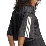 Γυναικεία Κοντομάνικη Μπλούζα Μαύρη - adidas Sportswear Tiro Cut 3-Stripes Oversized Εικόνα 3