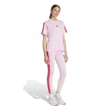 Women's T-Shirt Pink - adidas Sportswear Essentials 3-Stripes Single Jersey Image 3