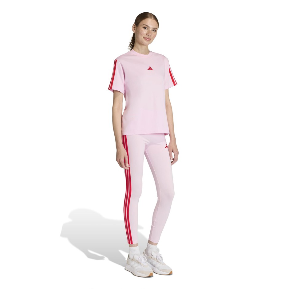 Women's T-Shirt Pink - adidas Sportswear Essentials 3-Stripes Single Jersey