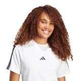 Γυναικεία Κοντομάνικη Μπλούζα Λευκή - adidas Sportswear Essentials 3-Stripes Single Jersey Εικόνα 3
