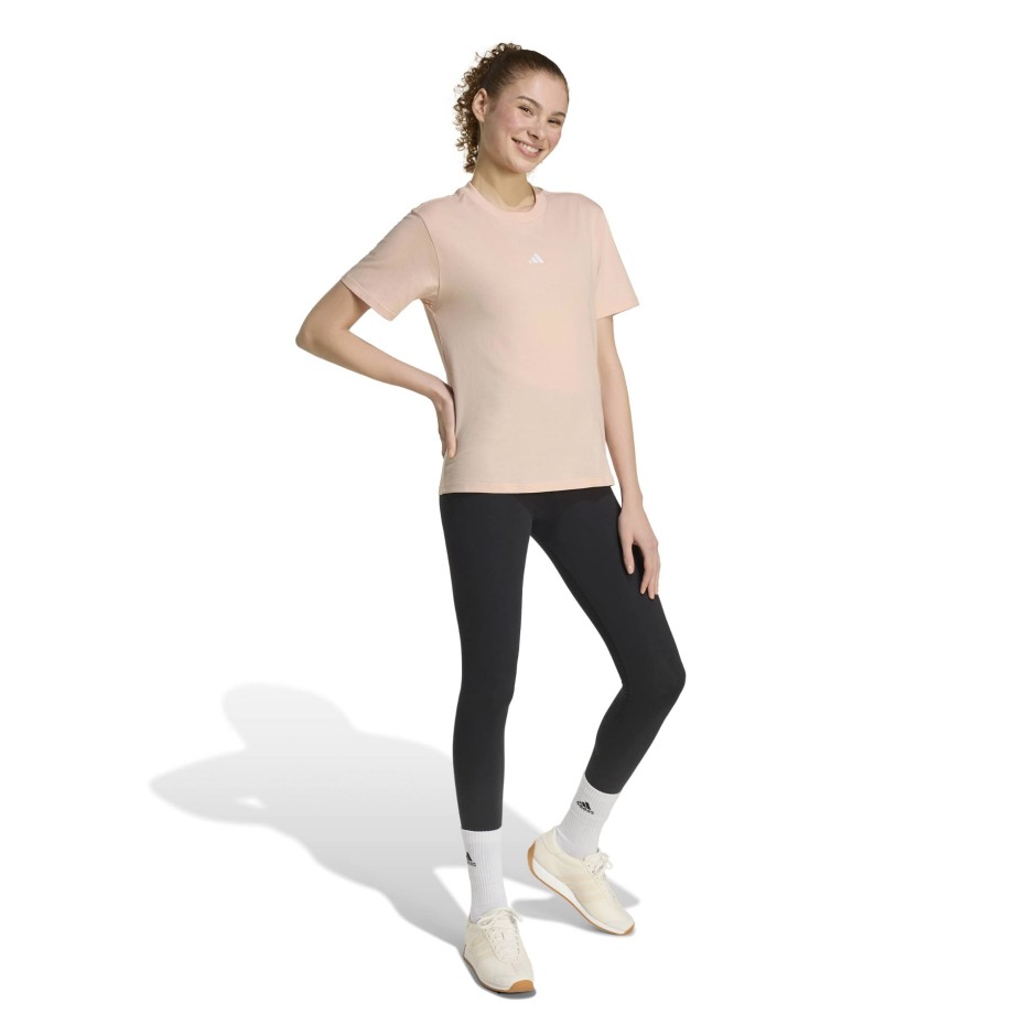 Γυναικεία Κοντομάνικη Μπλούζα Ροζ - adidas Sportswear Essentials Small Logo Cotton