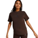 Women's T-Shirt Brown - adidas Sportswear Seasonal Essentials Leopard Print Image 1