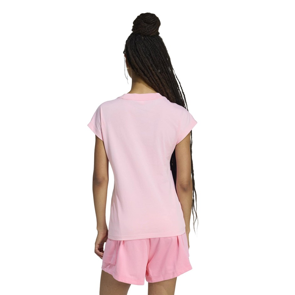 Γυναικεία Κοντομάνικη Μπλούζα Ροζ - adidas Sportswear Essentials Linear