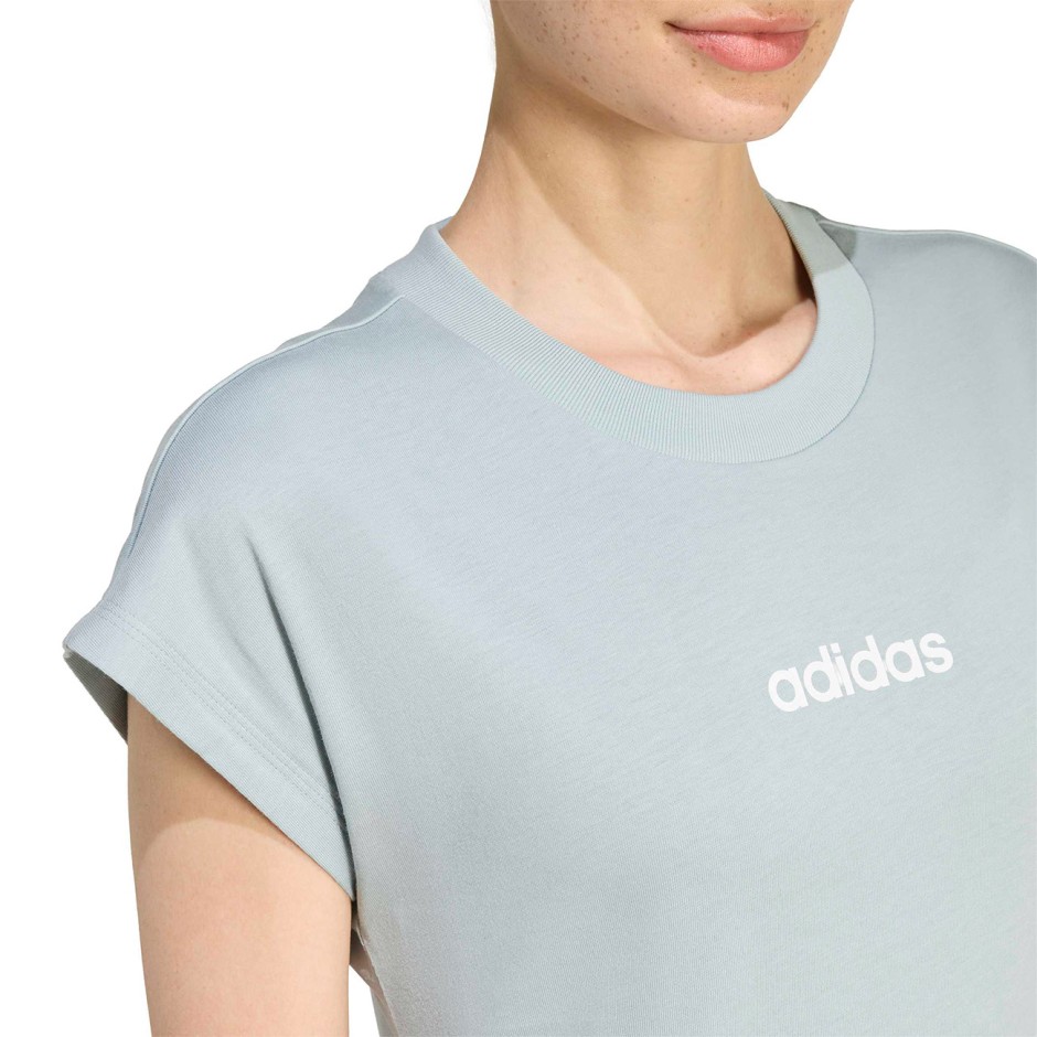 Γυναικεία Κοντομάνικη Μπλούζα Βεραμάν - adidas Sportswear Essentials Linear