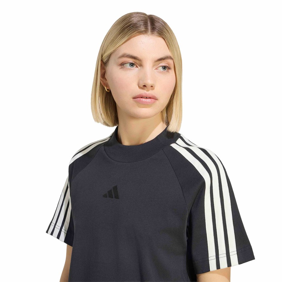 Women's T-Shirt Black - adidas Sportswear KIT 3-Stripes