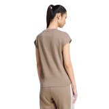 Γυναικεία Κοντομάνικη Μπλούζα Χακί - adidas Sportswear Essentials Linear Εικόνα 0