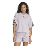 adidas Sportswear Future Icons 3-Stripes Μωβ - Γυναικεία Κοντομάνικη Μπλούζα Εικόνα 