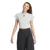 Γυναικεία Κοντομάνικη Μπλούζα Γκρι - adidas Sportswear City Escape Baby Εικόνα 