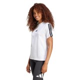 Γυναικεία Κοντομάνικη Μπλούζα Λευκή - adidas Sportswear Essentials 3-Stripes Single Jersey Εικόνα 