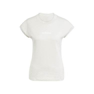 Γυναικεία Κοντομάνικη Μπλούζα Λευκή - adidas Sportswear Essentials Linear