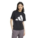 Γυναικεία Κοντομάνικη Μπλούζα Μαύρη - adidas Sportswear Essentials Big Logo Cotton Εικόνα 