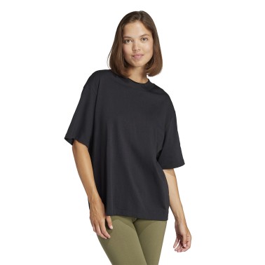 Γυναικεία Κοντομάνικη Μπλούζα Μαύρη - adidas Sportswear Essentials Contemporary Logo Boyfriend
