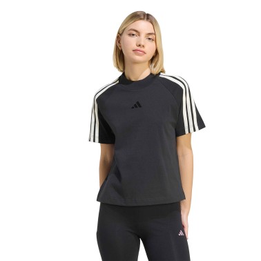 Women's T-Shirt Black - adidas Sportswear KIT 3-Stripes