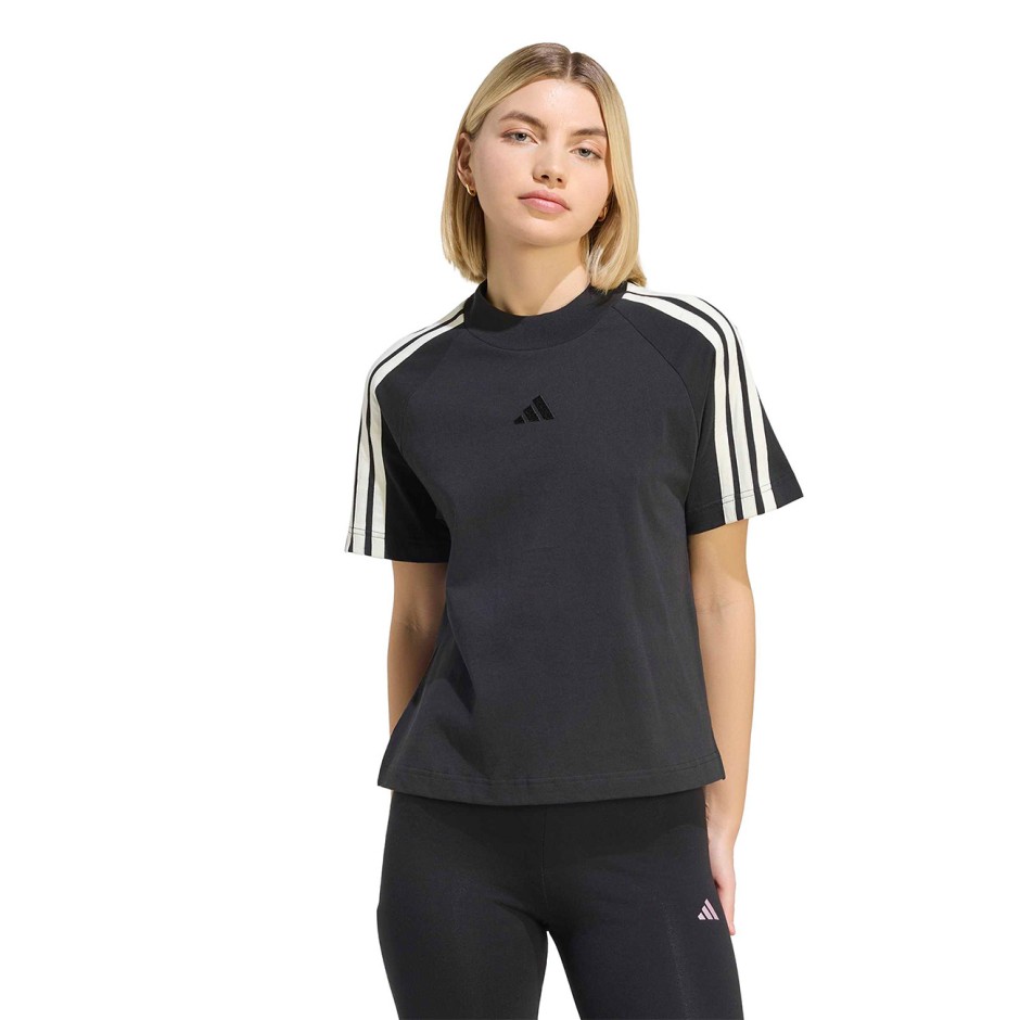 Women's T-Shirt Black - adidas Sportswear KIT 3-Stripes
