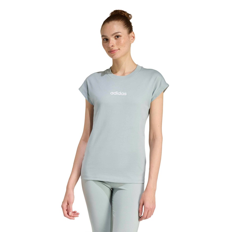 Γυναικεία Κοντομάνικη Μπλούζα Βεραμάν - adidas Sportswear Essentials Linear