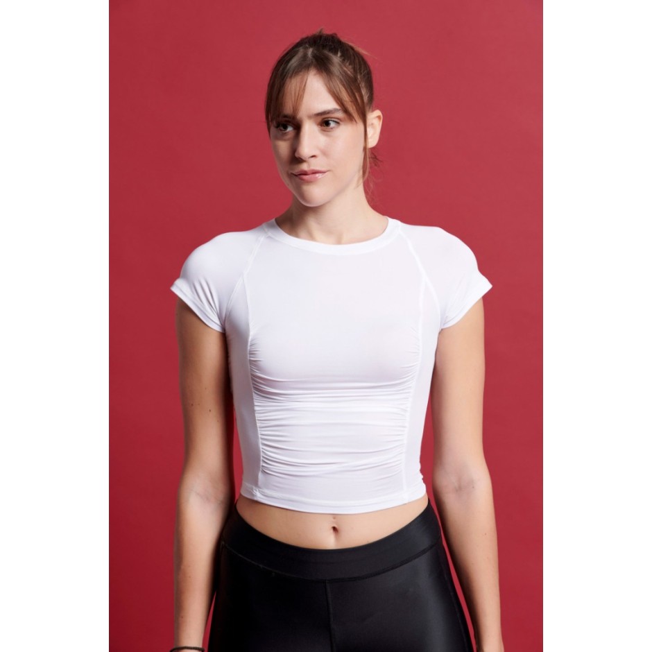 BAYA CROPPED TOPPED WITH CUT-OUT 48591-WHITE Λευκό