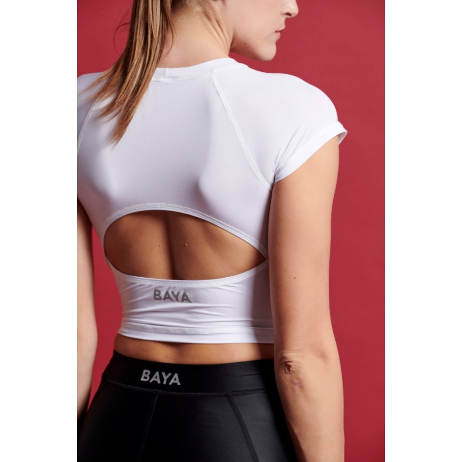 BAYA CROPPED TOPPED WITH CUT-OUT 48591-WHITE Λευκό