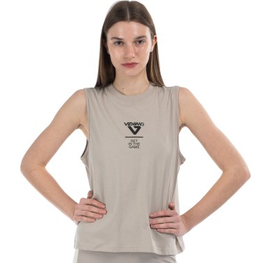 Women’s Training Tank Top Beige - VENIMO