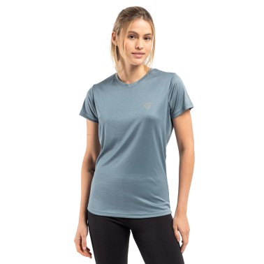 Γυναικεία Κοντομάνικη Μπλούζα για Τρέξιμο Μπλε - VENIMO