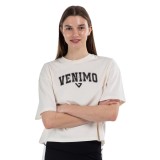 Women’s Training T-Shirt Ecru - VENIMO  Image 