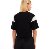 ELLESSE SARTORIA DERPY CROPPED T-SHIRT SGX21022-011 Black Image 0
