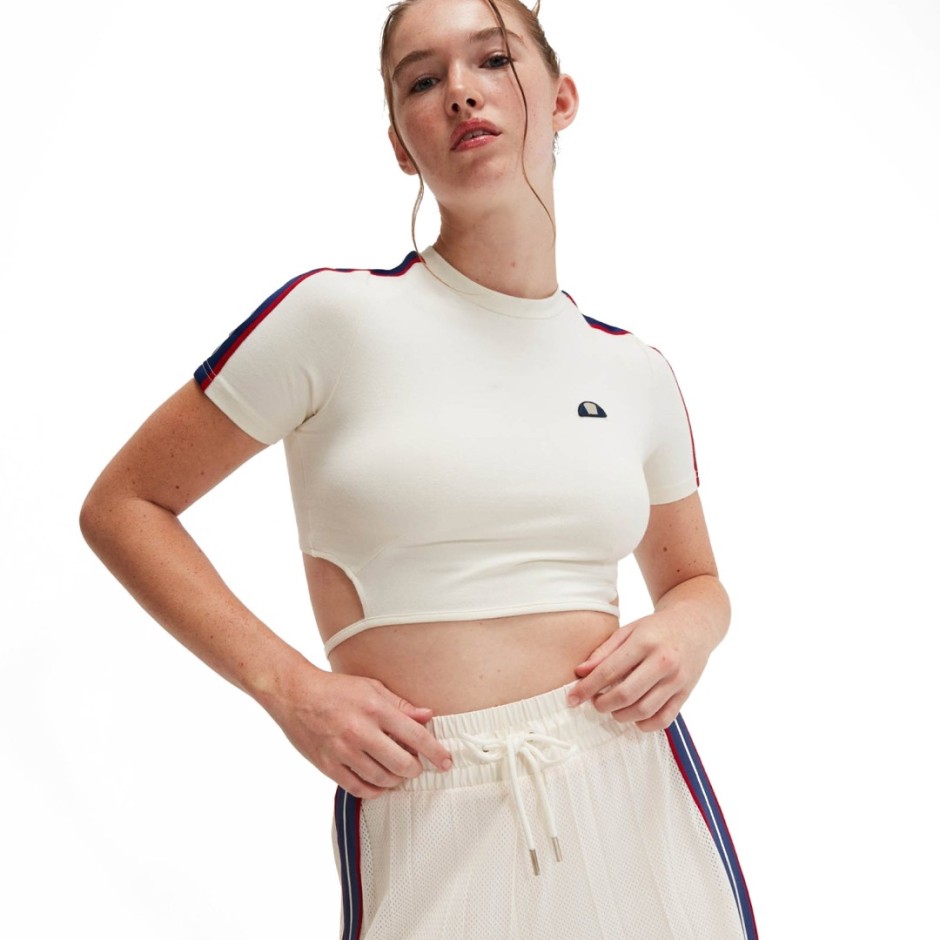 ELLESSE MALDONADO CROP T SHIRT SGV20144-904 Ecru