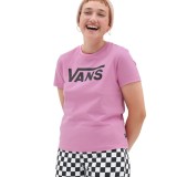 VANS WM FLYING V CREW TEE VN0A3UP4BLH-BLH Pink