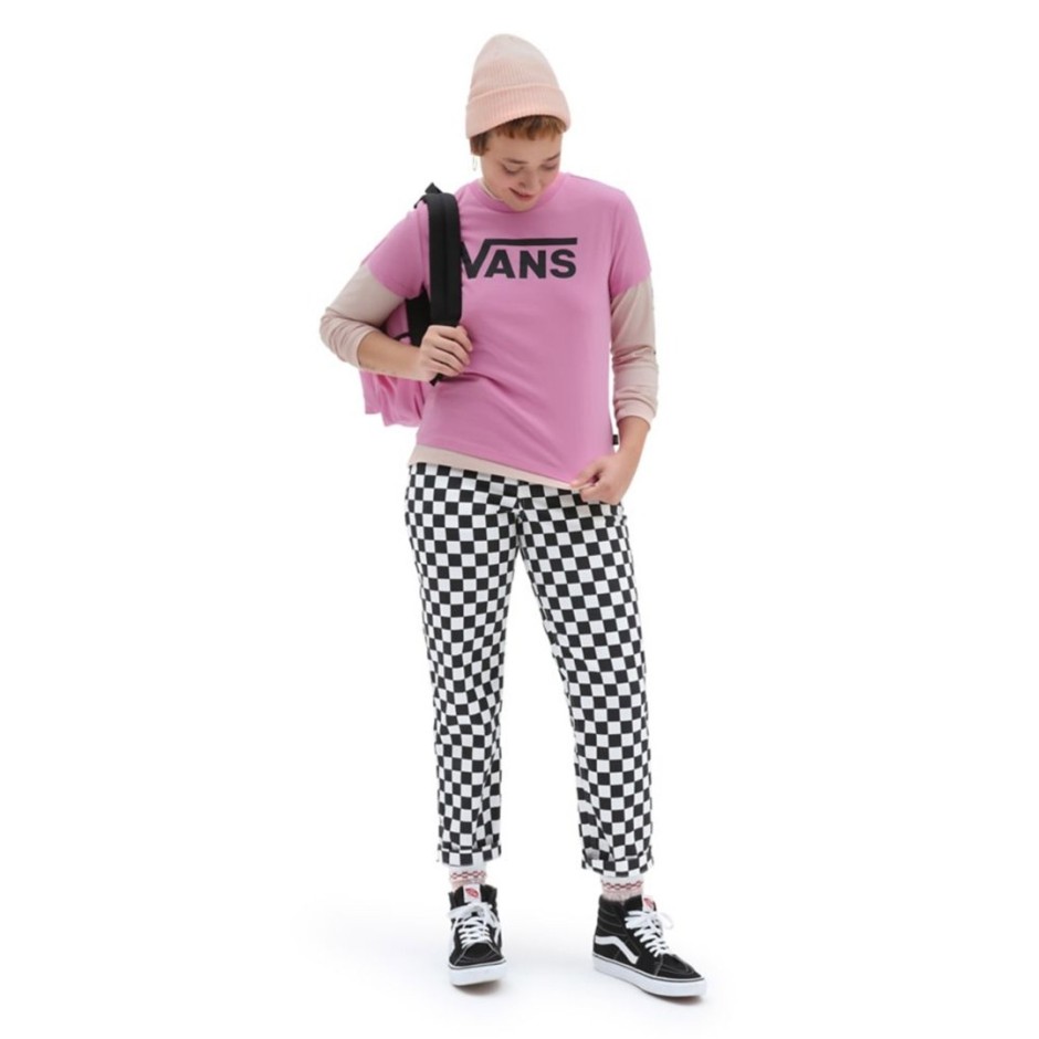 VANS WM FLYING V CREW TEE VN0A3UP4BLH-BLH Pink