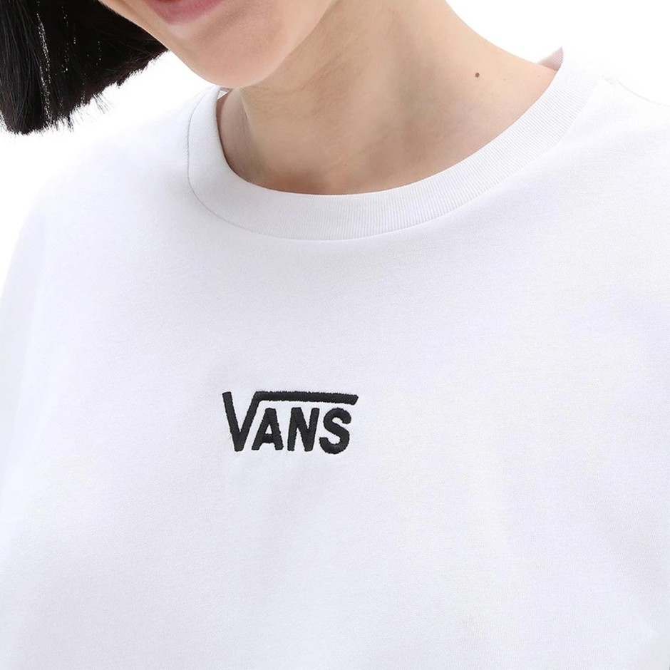 Γυναικεία Κοντομάνικη Μπλούζα Λευκή - Vans Flying V