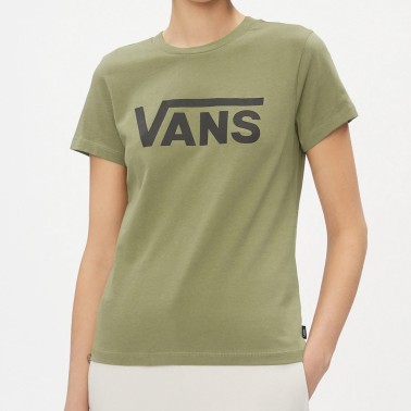 Vans Flying V Crew Πετρόλ - Γυναικεία Κοντομάνικη Μπλούζα