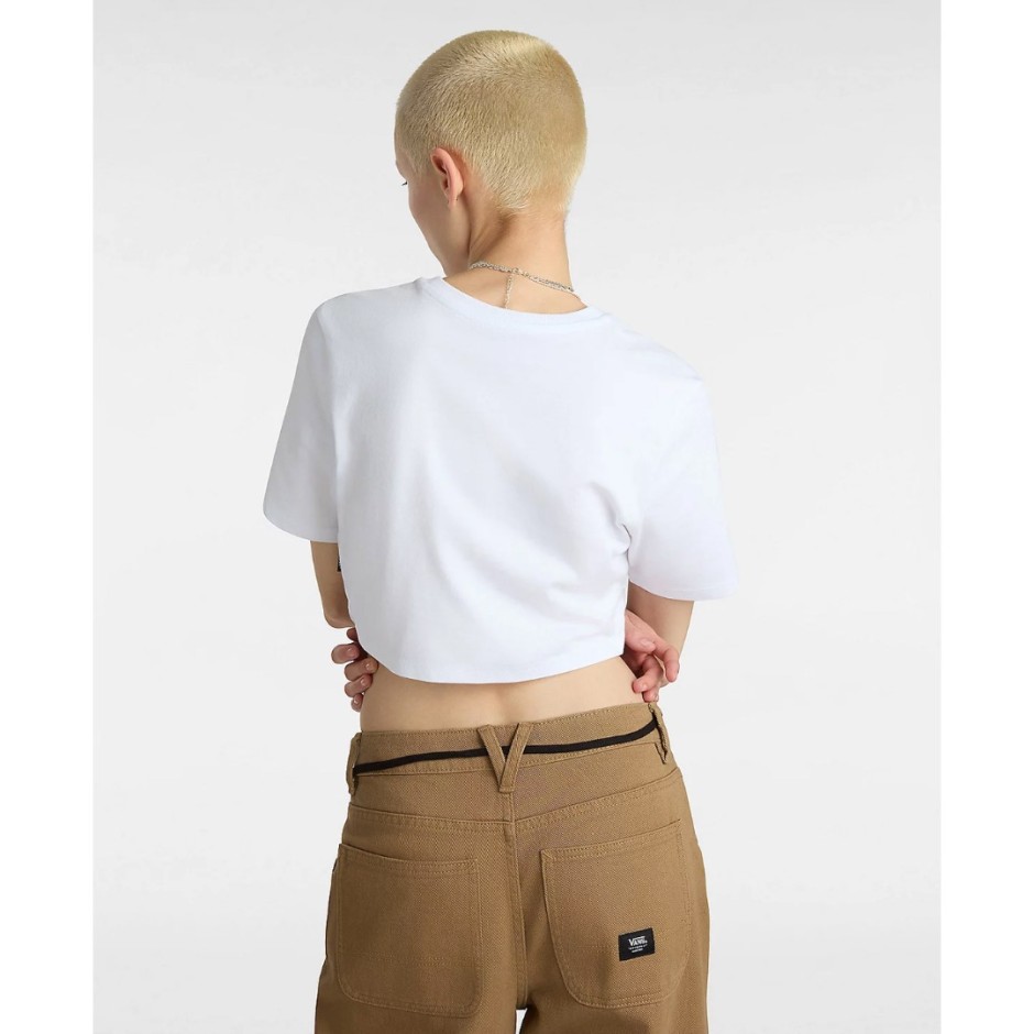 VANS FLYING V CREW CROP II VN000GFFWHT-WHT White