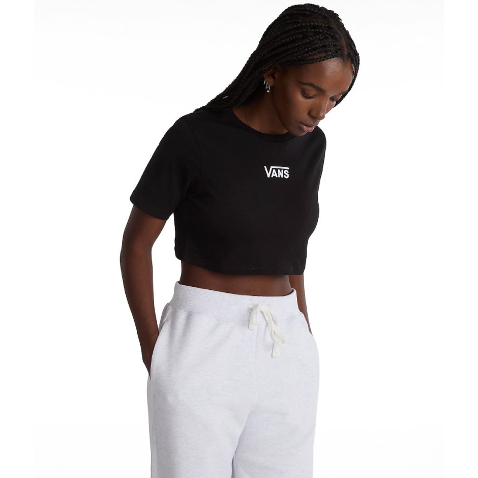 VANS FLYING V CREW CROP II VN000GFFBLK-BLK Black