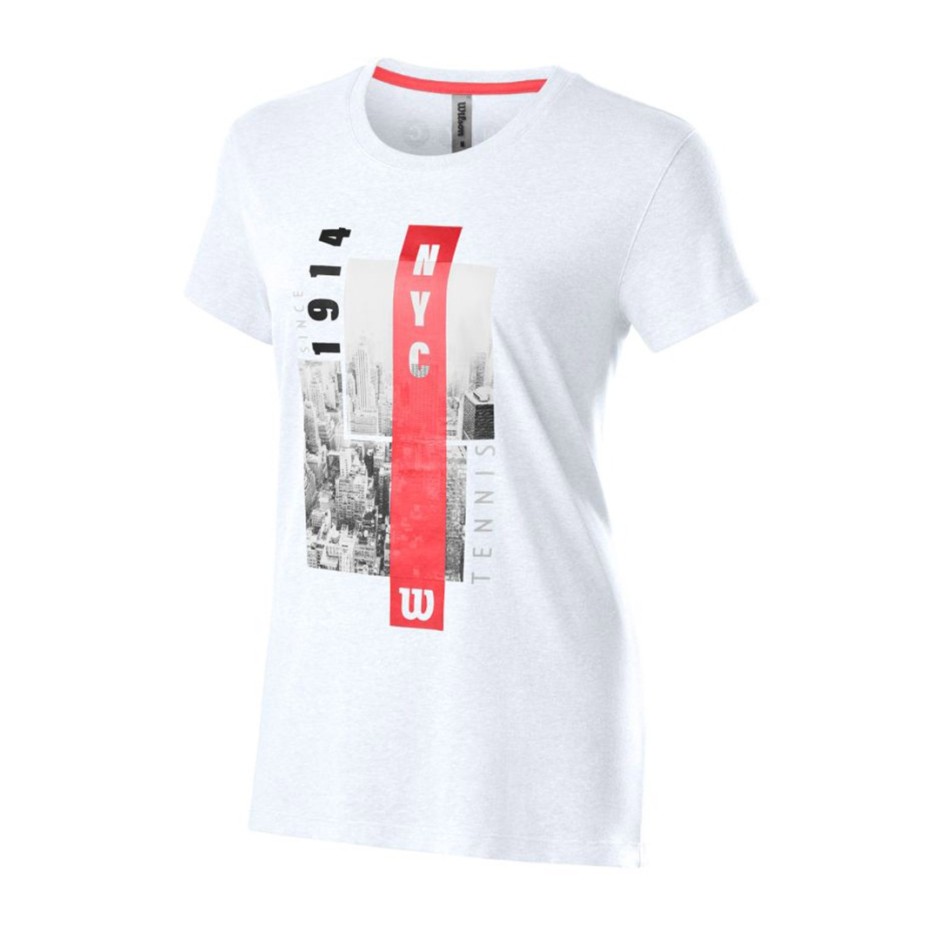 WILSON W NYC AERIAL TECH TEE WRA802603-WHITE White