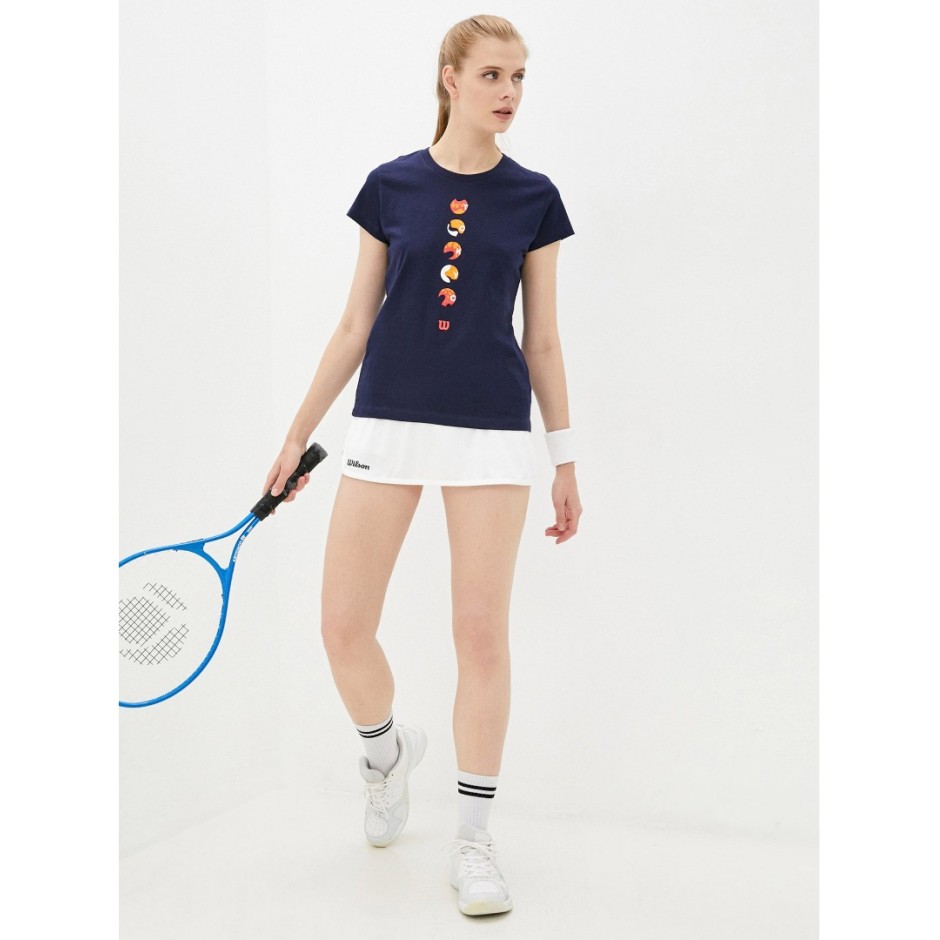 WILSON W TOKYO 2021 TECH TEE WRA811202-MARITIME BLUE Μπλε