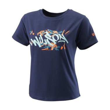 WILSON PARIS HOPE TECH TEE W WRA809301-PEACOAT Blue