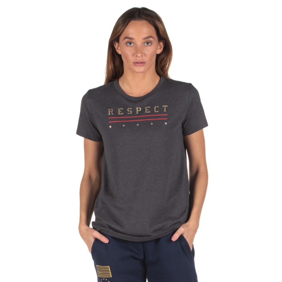 UNDER ARMOUR FREEDOM x PROJECT ROCK WOMEN'S SHORT SLEEVE SHIRT 1347703-010 Γκρί