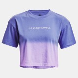 UNDER ARMOUR UA BRANDED DIP DYE CROP SS 1376750-495 Purple Image 2