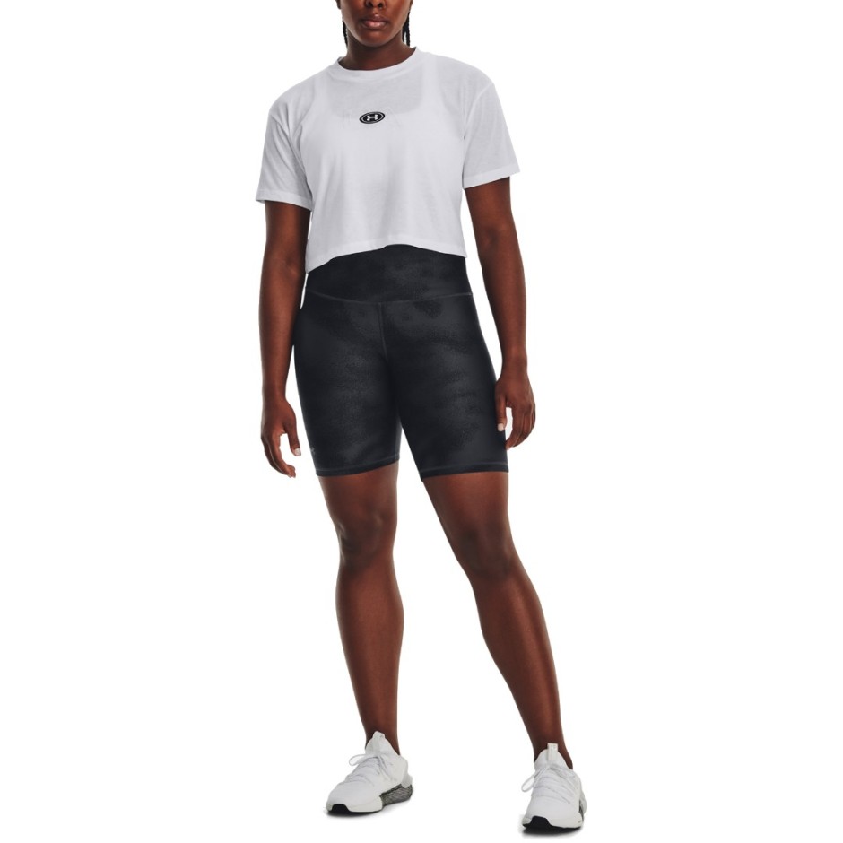 UNDER ARMOUR UA BRANDED LOGO CROP SS 1376751-100 White
