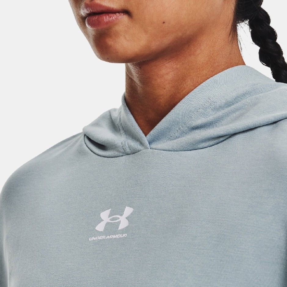 UNDER ARMOUR RIVAL TERRY SHORT SLEEVE HOODIE Λευκό