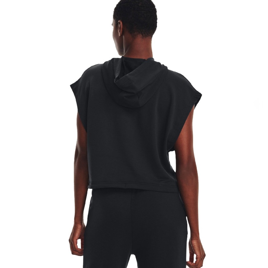UNDER ARMOUR RIVAL TERRY SHORT SLEEVE HOODIE Μαύρο 