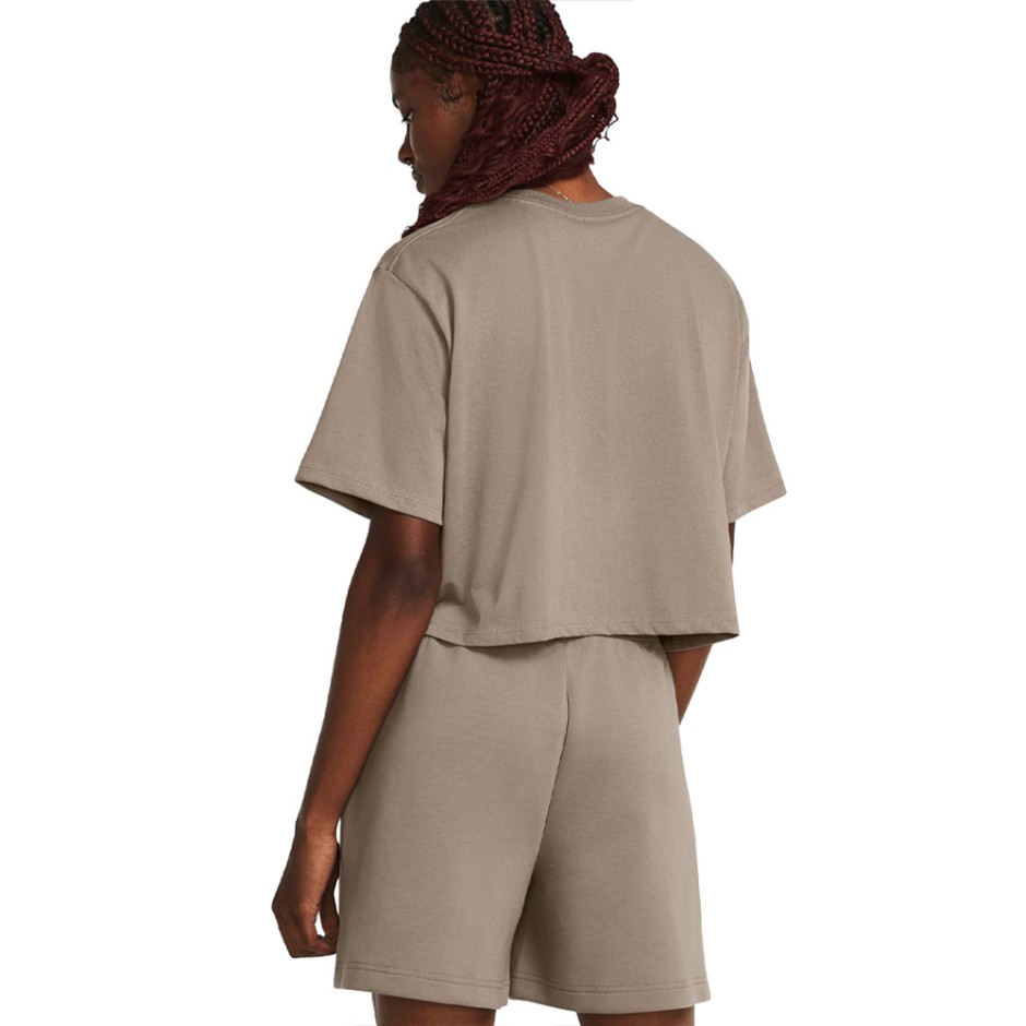UNDER ARMOUR CAMPUS BOXY CROP SS 1383644-200 Beige