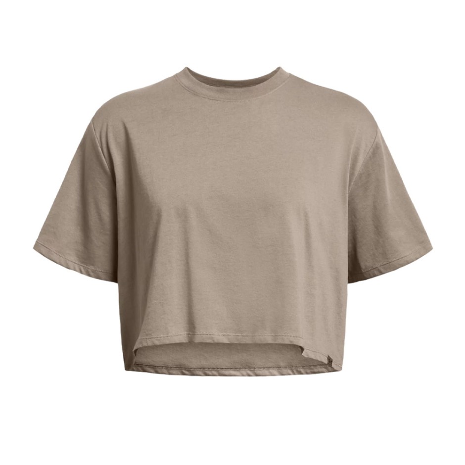 UNDER ARMOUR CAMPUS BOXY CROP SS 1383644-200 Beige