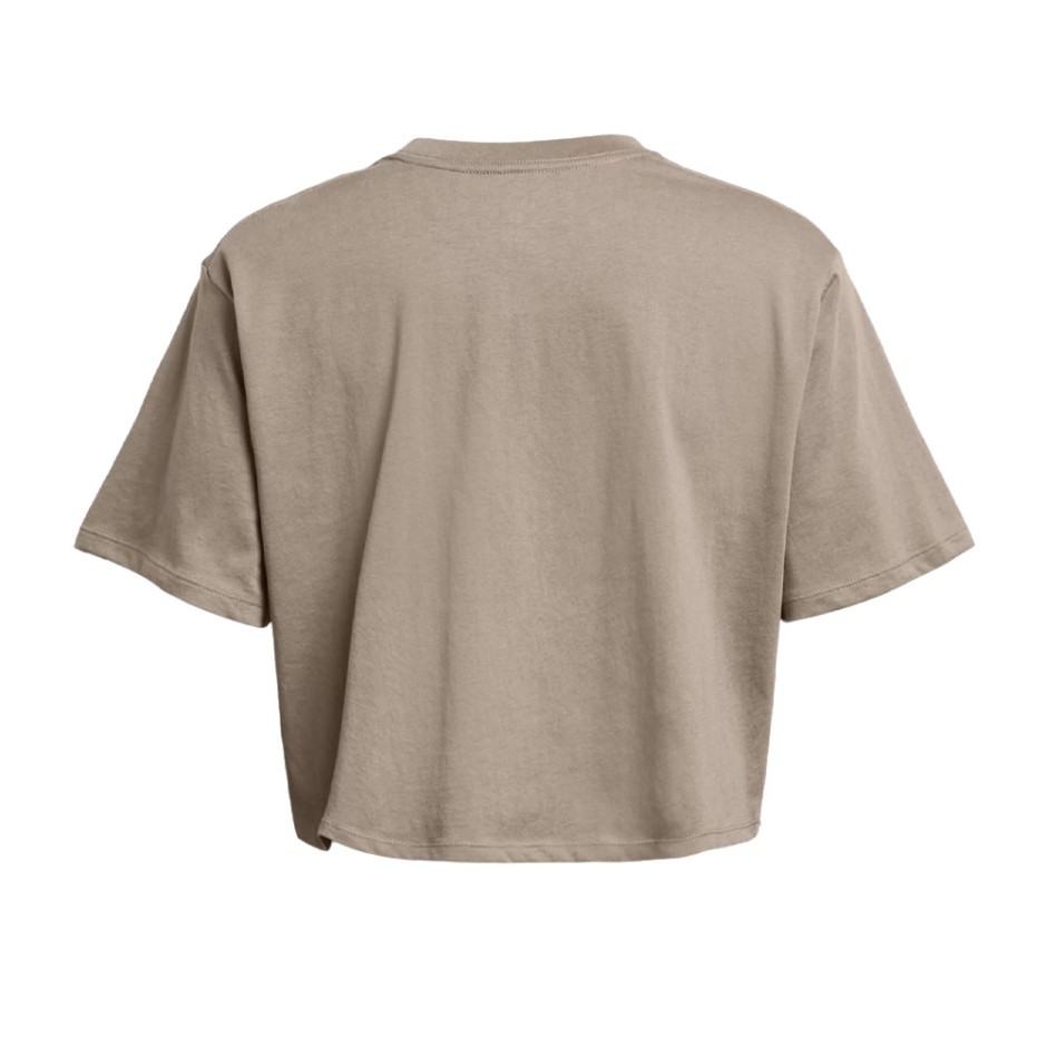 UNDER ARMOUR CAMPUS BOXY CROP SS 1383644-200 Beige