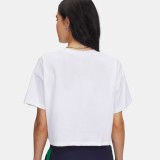 UNDER ARMOUR W VARSITY MIX HW SS CROP 1389156-101 White Image 0