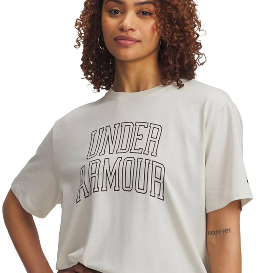 Γυναικεία Κοντομάνικη Μπλούζα Εκρού - Under Armour Rival Campus