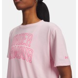 UNDER ARMOUR RIVAL OS CAMPUS TEE 6007883-647 Pink Image 1