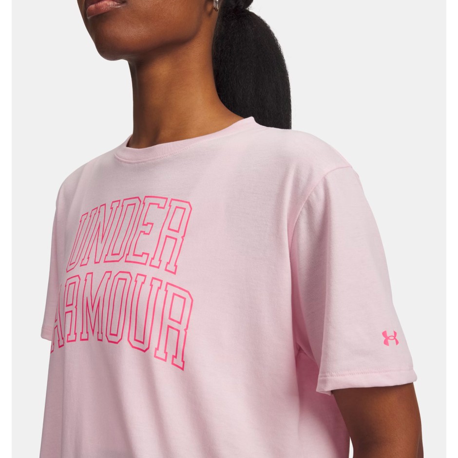 UNDER ARMOUR RIVAL OS CAMPUS TEE 6007883-647 Pink